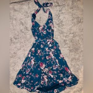 City Studio Blue Floral Dress